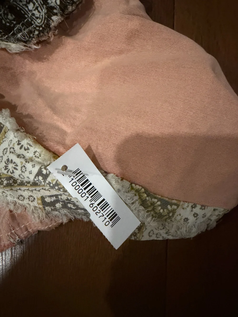 POL Patchwork Button-Down Shirt in Peach, Gray, Black, Yellow